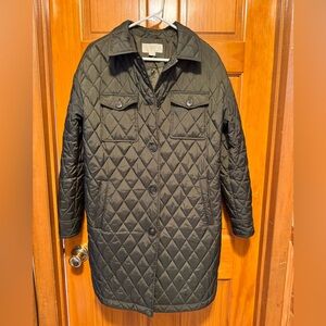 Quilted Green - light weight - Long Coat